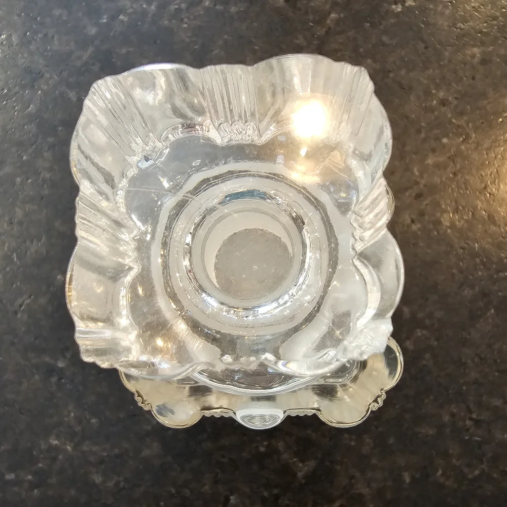 Vintage '30s-40s MCM Fostoria Sunray hand blown glass 